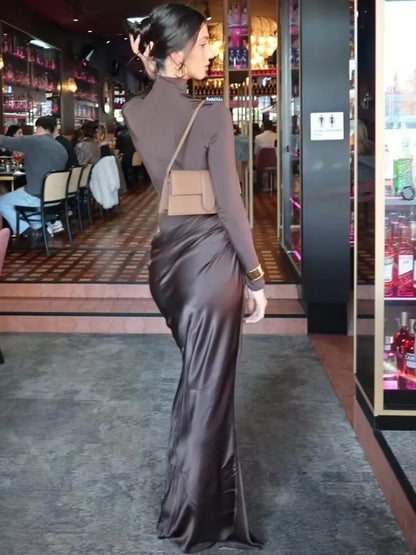 JULISSA Saten Kadın  Gece Elbisesi